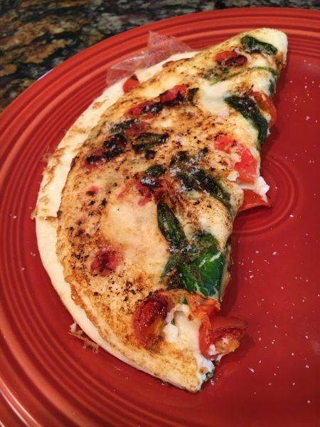 Tomato and Spinach Omelet